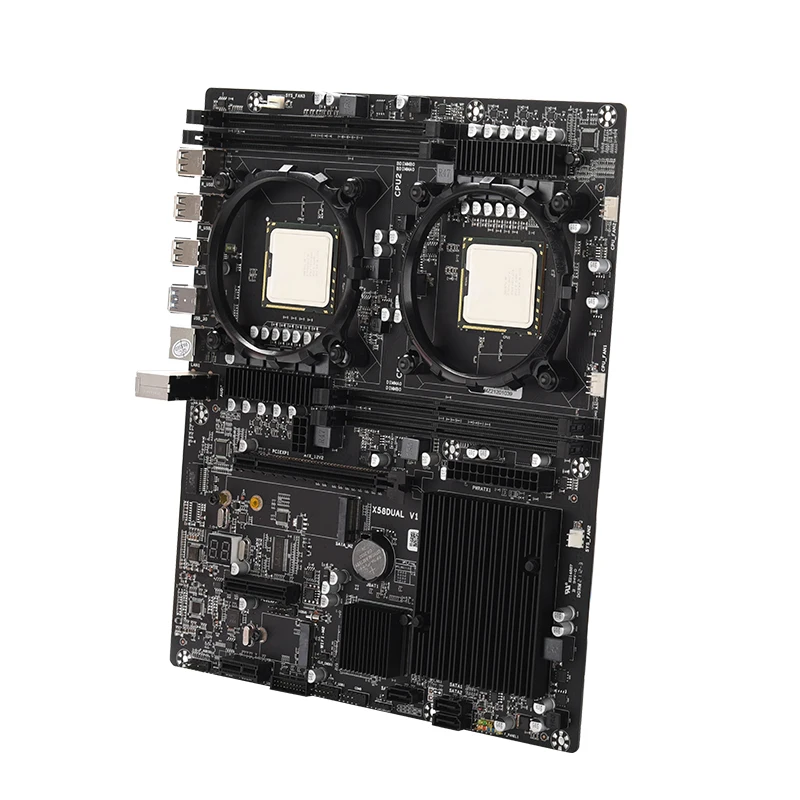 Günstig JINGSHA X58 Dual CPU LGA 1366 Motherboard Onboard CPU L5520 2,27 GHz X58 Chipsatz 4 Channles Unterstützung SATA 2,0 USB 3,0