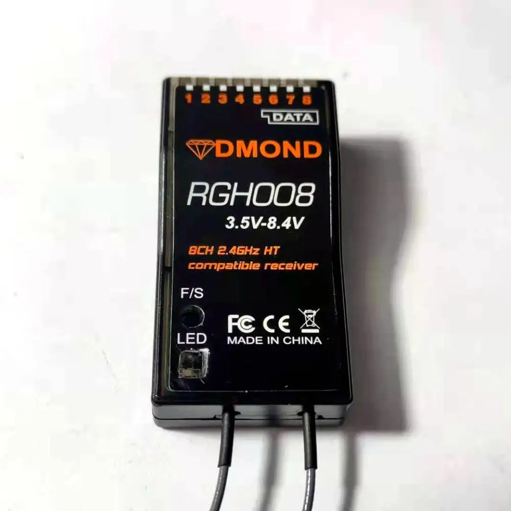 DMOND RGH008 8ch телеметрии граупнер HoTT + SUMD совместимый приемник GR 12L 32L MZ 32 12 10 MC 28