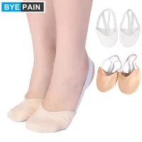 1pair rhythmic gymnastics toe shoes soft half socks womens half ballet shoe professional competition protect elastic yoga shoe