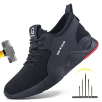 breathable male steel toe work shoes puncture proof safety shoes man work sneakers indestructible safety boots male dropshipping