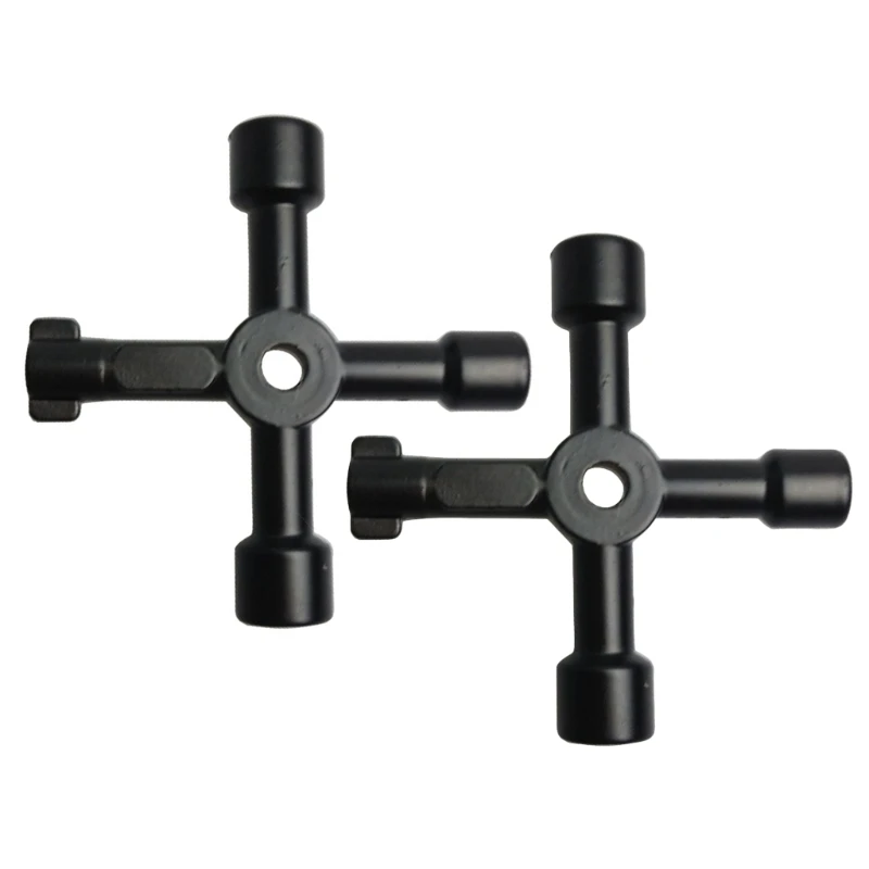 

D2TB Universal Cross Key Wrench for Train Electrical Elevator Cabinet Square 2 Pack 4 In 1 for Faucet Cabinet Spigots