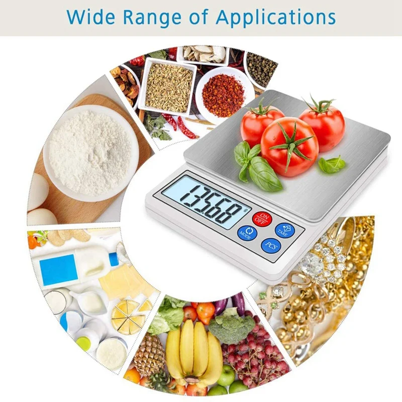 

Stainless Steel Gram Scale Digital Kitchen 600G/0.01G Food Scale Pocket Scale with Lcd Display and 1 Tray