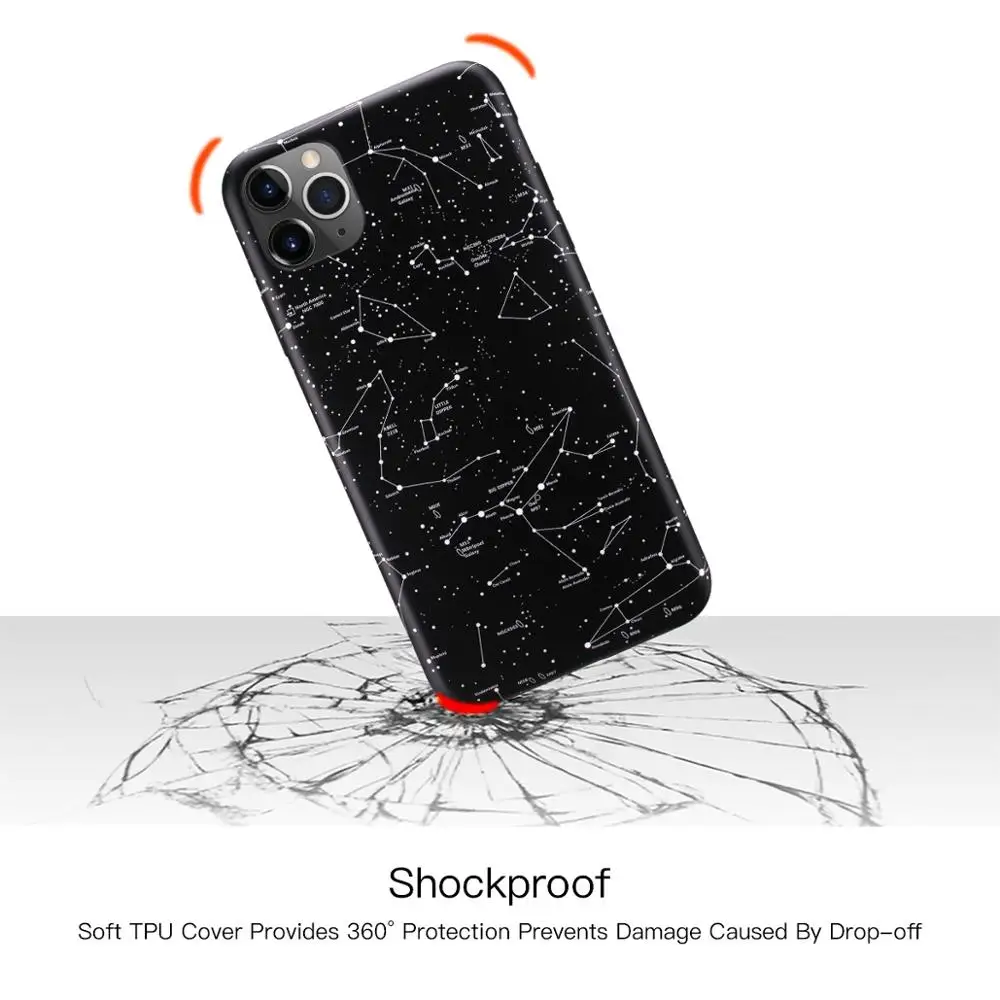 Чехол для телефона Netarlier с созвездием iPhone11 Pro Max 7Plus 8 XR Xsmax ix xs защитный черный