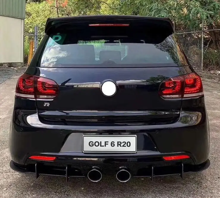 Для VW GOLF 6 GTI Body kit спойлер 2010-2013 для R R20 ABS задний бампер диффузор защитные бамперы |