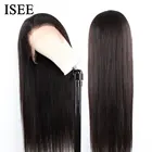 ISEE волосы прямые 360 Кружева Фронтальные парики 150% плотность Кружева Фронтальные человеческие волосы парики бразильские прямые человеческие волосы парики для женщин