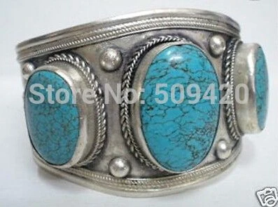 free shipping &gt&gt&gt&gt&gtRare Charming Tibetan jewelry Tibet Silver Turquoise men's Cuff Bracelet | Украшения и