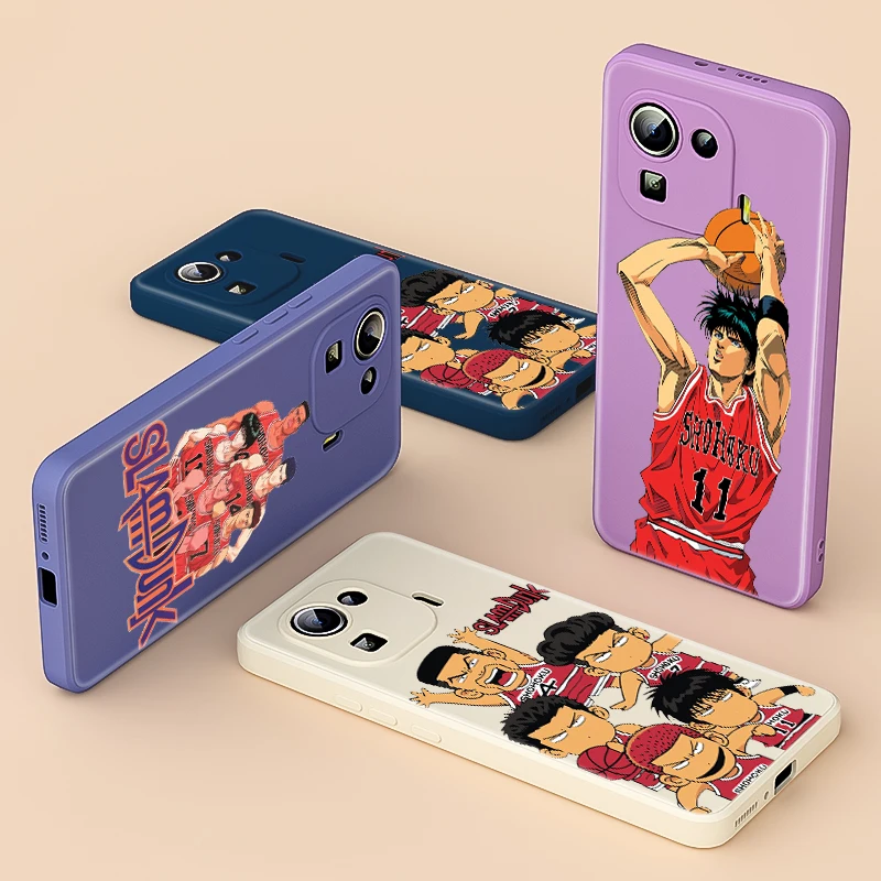 

Cute Cartoon Slam Dunk for Xiaomi 11 Ultra 10T 10 Pro Lite 9 5G Mix 4 3 CC9 Luxury Liquid Silicone Soft Cover Phone Case