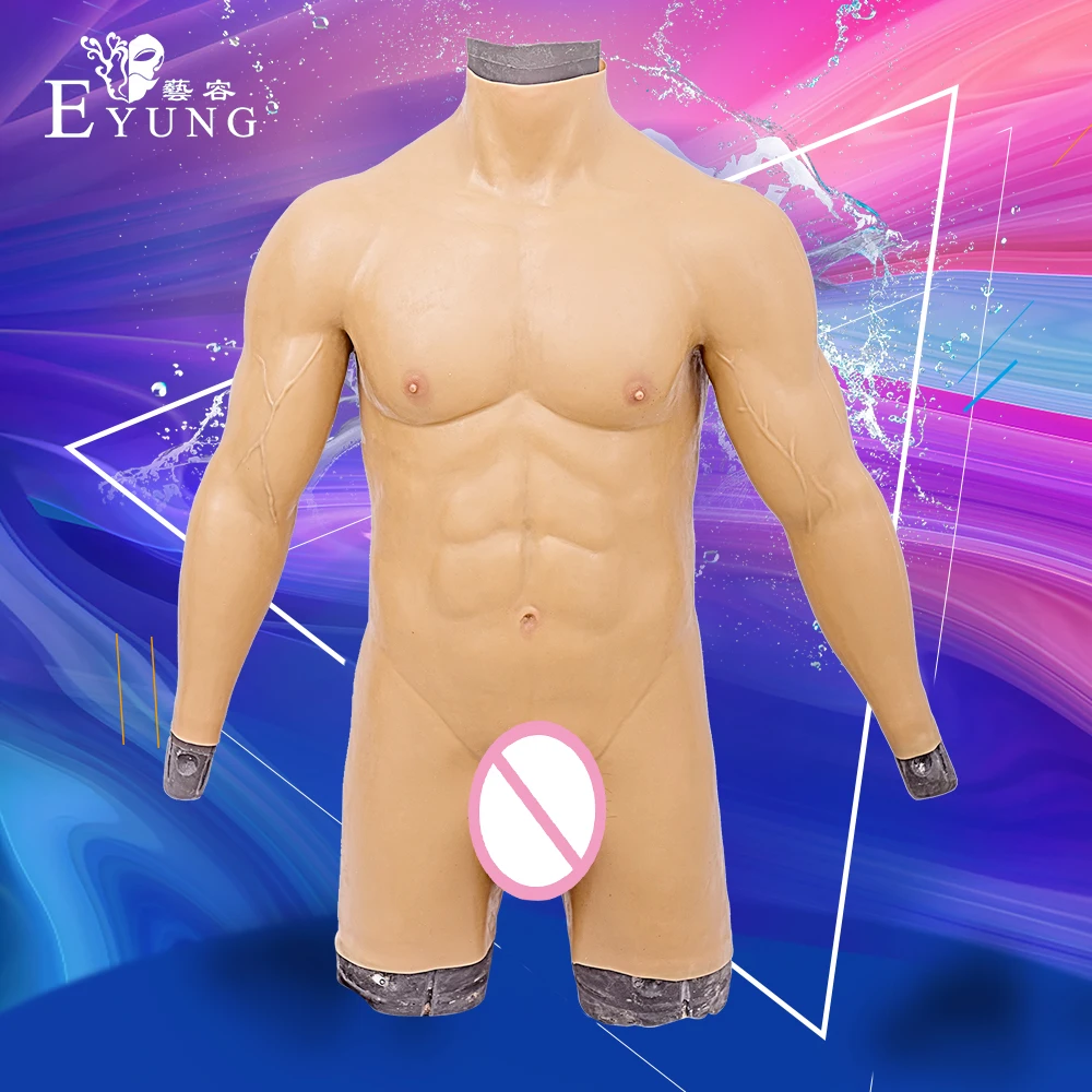 Eyung Sextoy супер реалистичный Мужской силиконовый боди с полым огромным