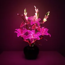 Newest Dynamic Fairy lily butterfly Wedding decoration led Novelty artistic optical fiber flower Christmas New Year party Shop