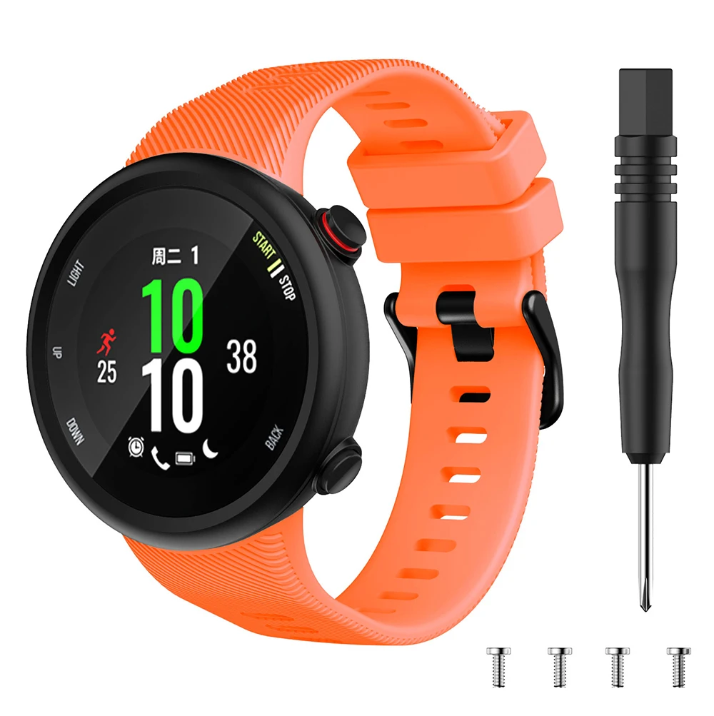 Оригинальный силиконовый ремешок для смарт-часов Garmin Forerunner 45 45s сменный