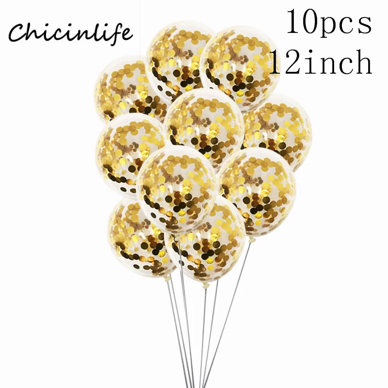 Золотой Chicinlife латексные воздушные шары для невесты из розового золота в форме сердца и звезды, девичник, украшение для свадебной вечеринки - Цвет: Золотой