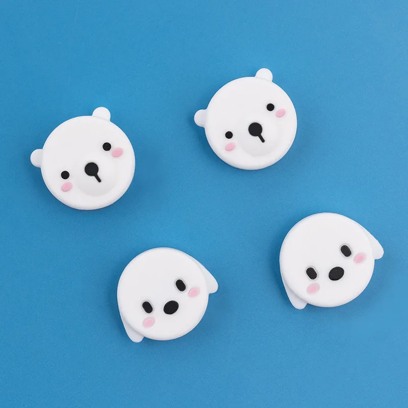 Красивое с медведем и собакой ручка для большого пальца силиконовая Кепка