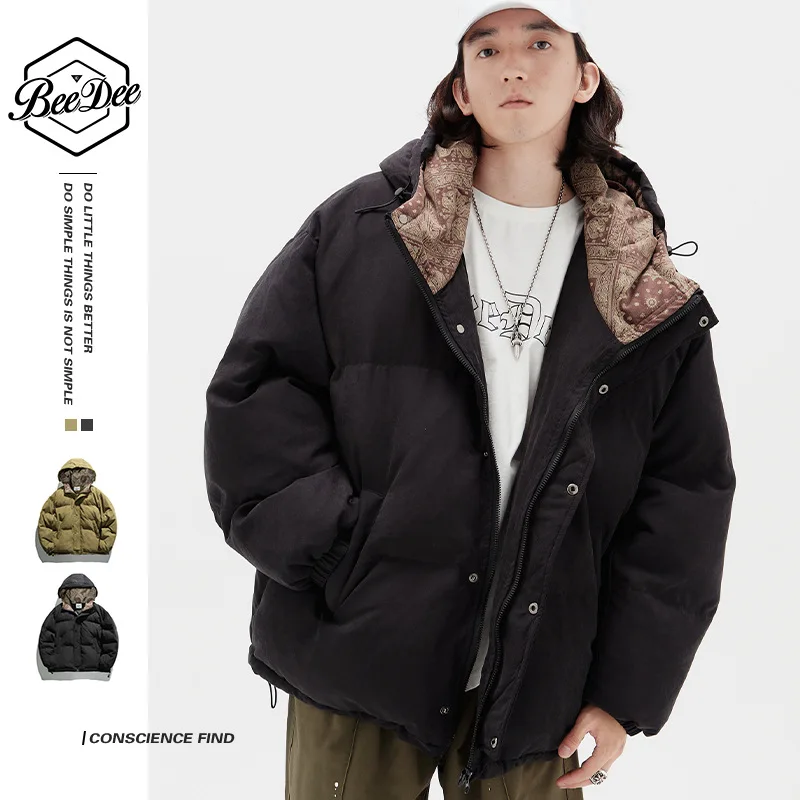 Теплая толстовка Beedee мужская и женская ватная куртка уличная одежда плотное