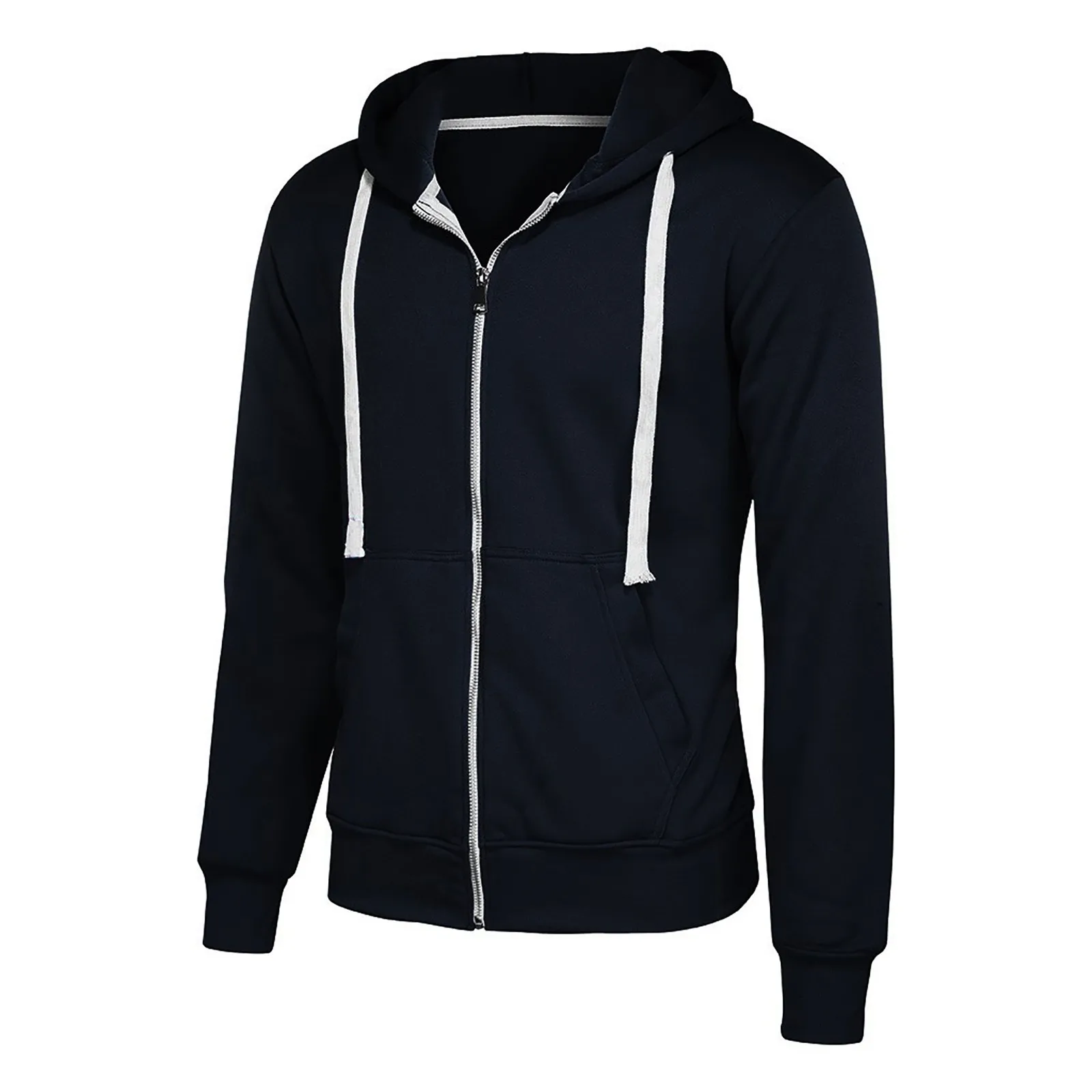 

Autumn Winter Cotton Hoodied Mens Sweatshirts Solid Hoody Fleece Thick Long Sleeve Hoodies Men Sportswear Zipper Sweatshirts