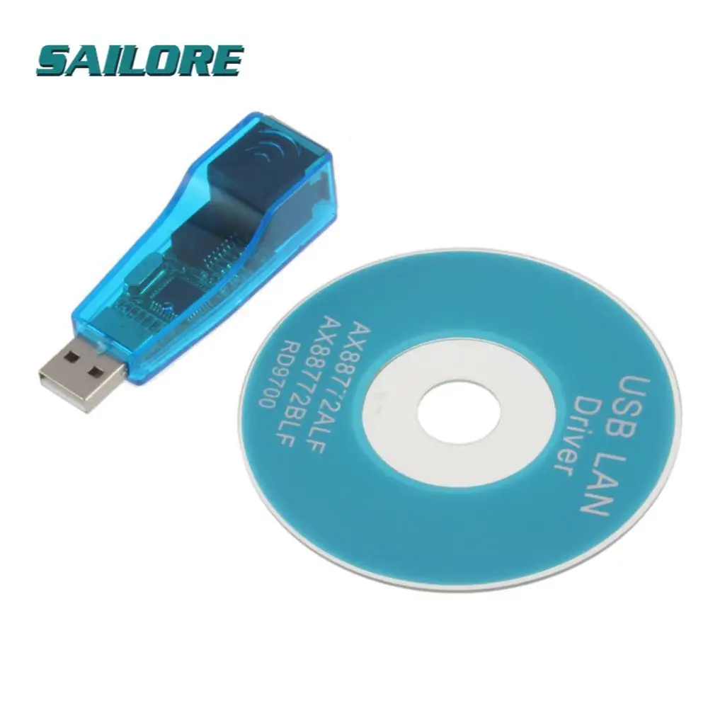 

USB 2.0 To LAN RJ45 Ethernet 10/100Mbps Network Card Adapter For Win7 For Win8 For Android Tablet PC Blue