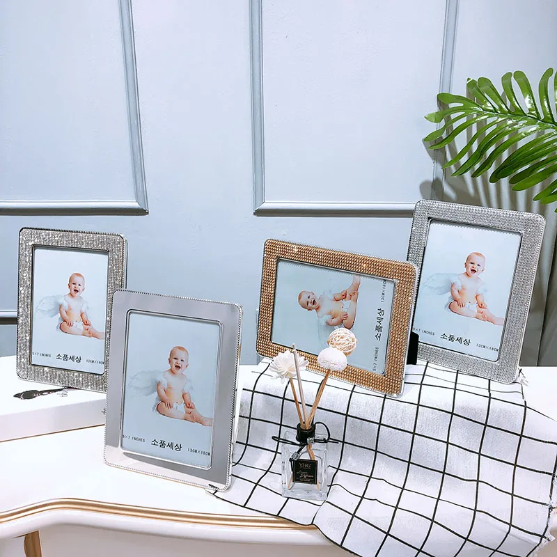 Хорошее качество Роскошная рамка для фотографий металлическая фоторамка с