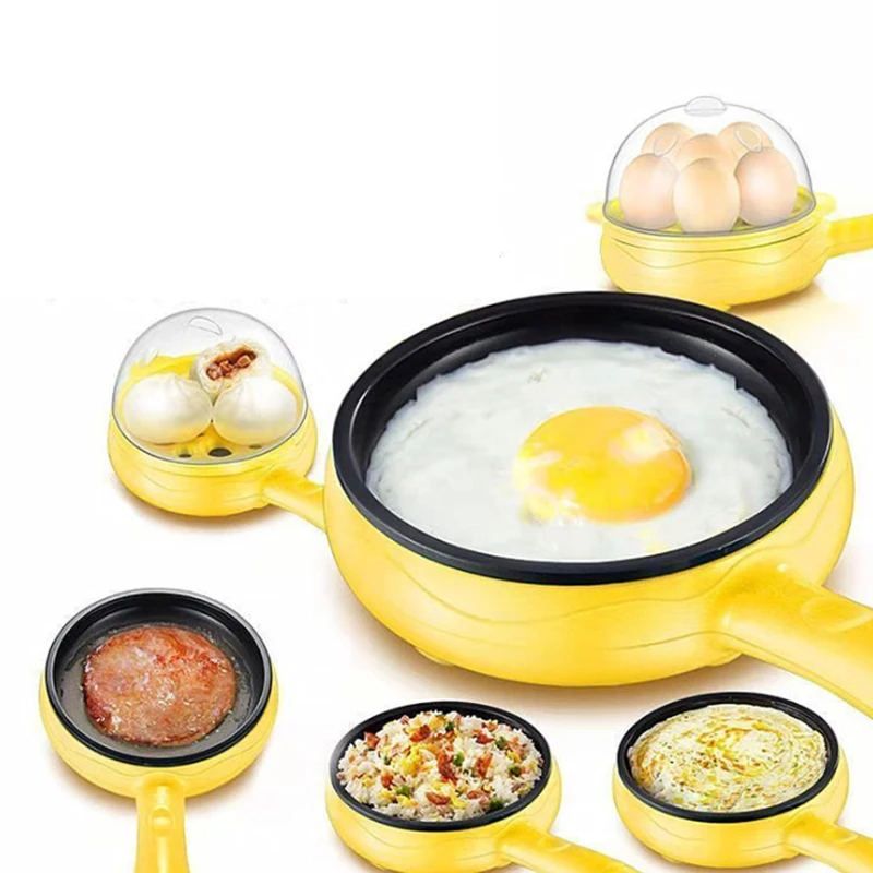 

Multifunction Mini Household Egg Omelette Pancakes Electric Fried Steak Frying Pan Non-Stick Boiled Eggs Boiler Steamer Cooker