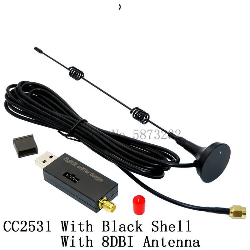 Эмулятор Zigbee USB программатор CC2531 CC2540 Sniffer с антенной 8 дБи разъем для модуля Bluetooth