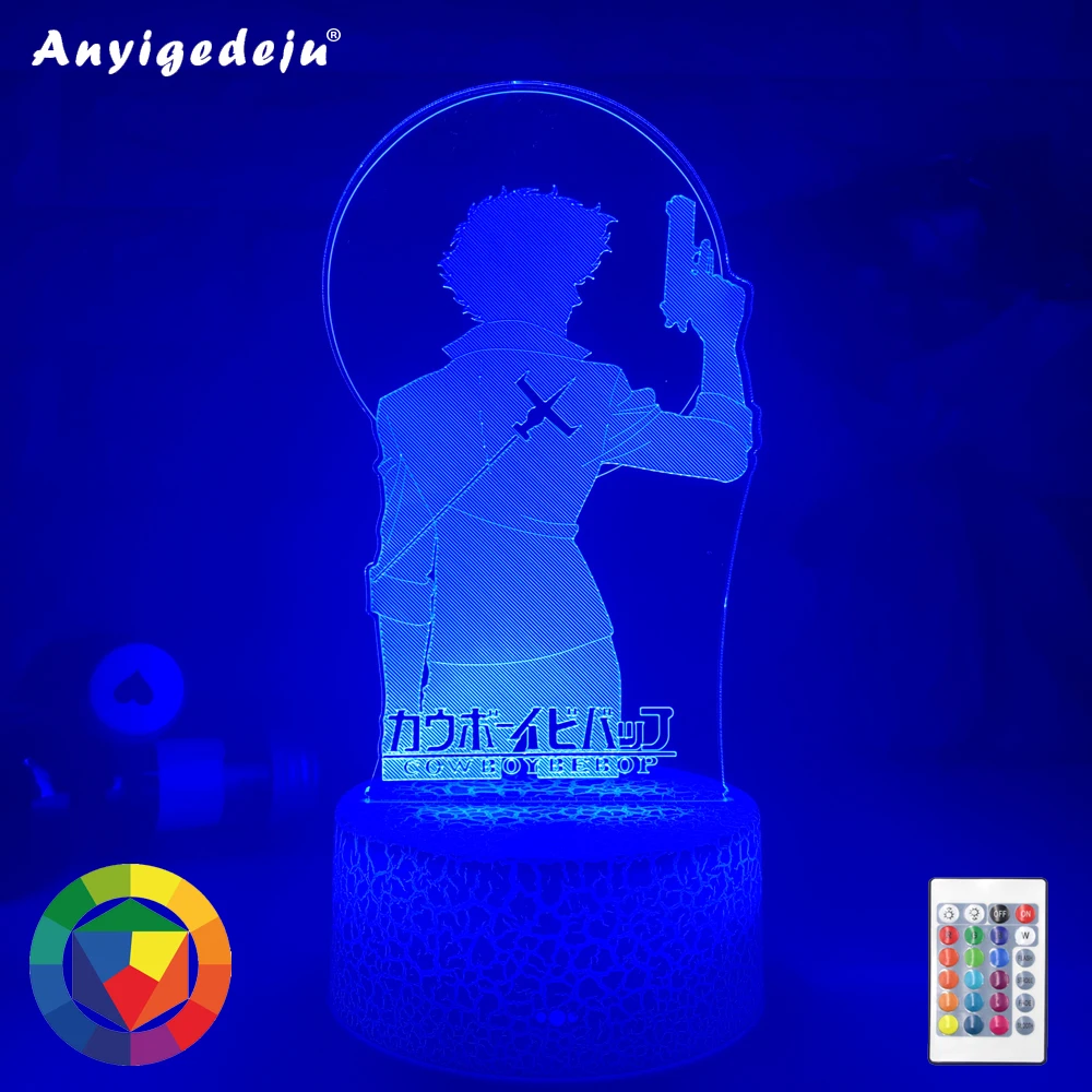 

Anime Led Light Cowboy Bebop Spike for Bedroom Decor Night Light Kids Children Birthday Gift Manga Cowboy Bebop 3d Lamp Bedside