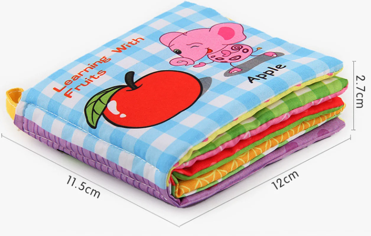 Детские погремушки игрушки мягкие книга из ткани о животных для новорожденных