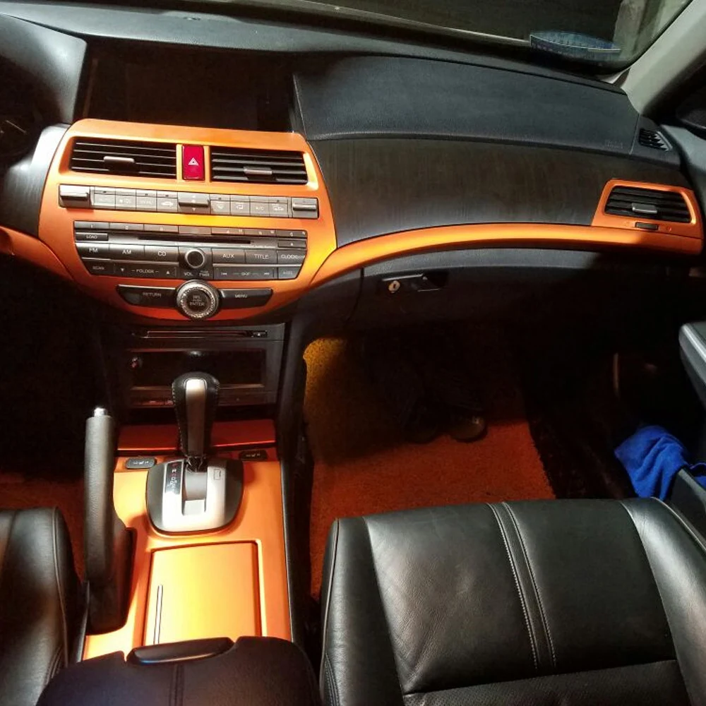 Стайлинг автомобиля 5D углеродное волокно Автомобильный интерьер центральная