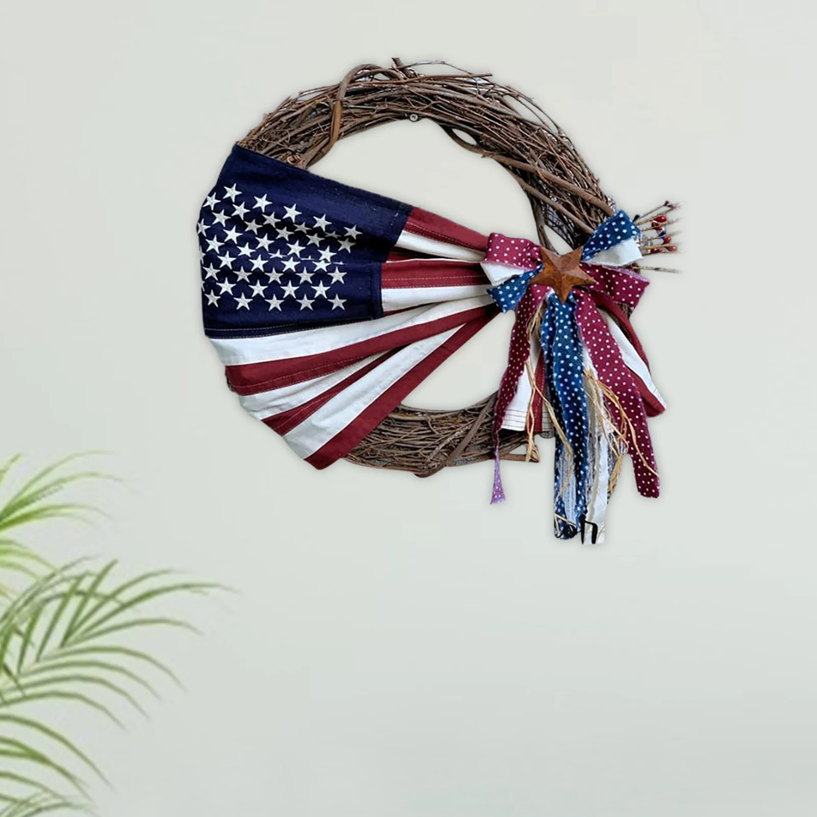 

Independence Day Wreath Sunflower Bee Wreath Door Hanger Handmade for Home Decor Wedding Decoration DIY Wreath Silk Flower