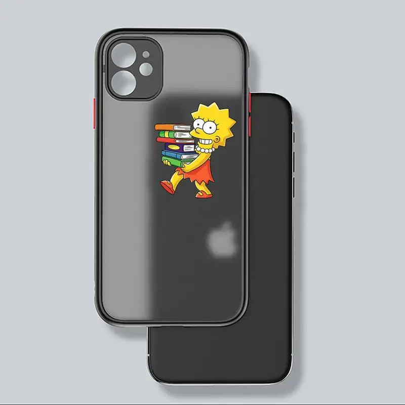 Забавный чехол для телефона с Гомером Матовый Прозрачный iphone 7 8 11 12 plus mini x xs xr pro max