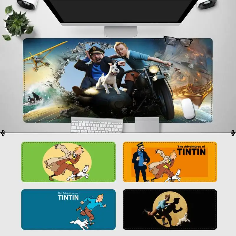 

Cute The Adventures of Tintin Mouse Pad Gaming MousePad Large Big Mouse Mat Desktop Mat Mice Computer Mouse pad for cs go/LOL