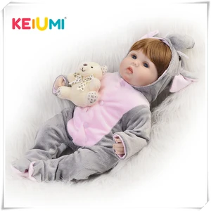 Модная Имитация слона, Детская кукла, 16 дюймов, мягкие силиконовые куклы Новорожденные, реалистичные куклы, подарки для детей на Рождество