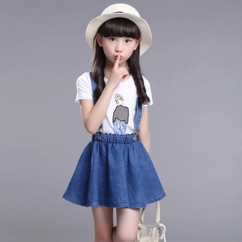 Новинка 2019 года одежда для девочек Повседневная футболка с короткими рукавами +