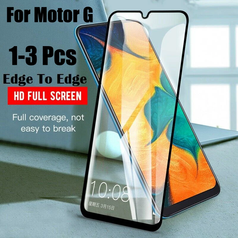 

UGI 1-3PCS Full Cover Screen Protector Tempered Glass 9H For Motorola Moto G 5G 8 9 Plus PLAY Power Protective Glass Front Film