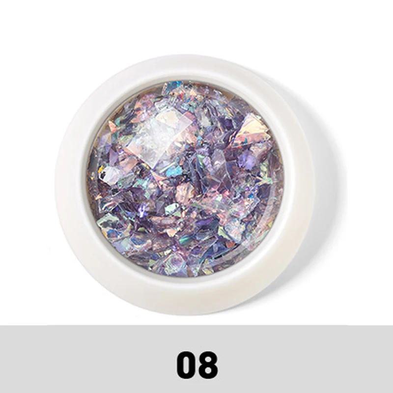 Четыре лилии блестящие хлопья 3D Красочные Блестки Spangles польский сломанные