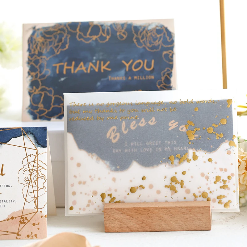 

36 Styles Creative DIY Retro Kraft Paper Thanksgiving Valentine's Day Birthday Card Teacher's Day Handmade Dry Flower Card