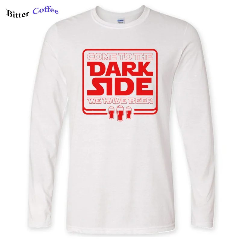 Мужская футболка с длинным рукавом круглым вырезом