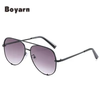boyarn 2022 classic small frame round sunglasses womenmen brand designer alloy mirror sun glasses vintage uv400