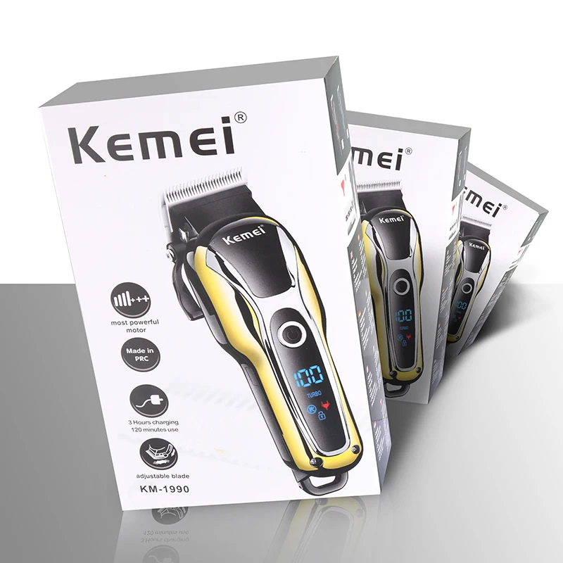100 240 В kemei перезаряжаемый триммер для волос профессиональная машинка стрижки