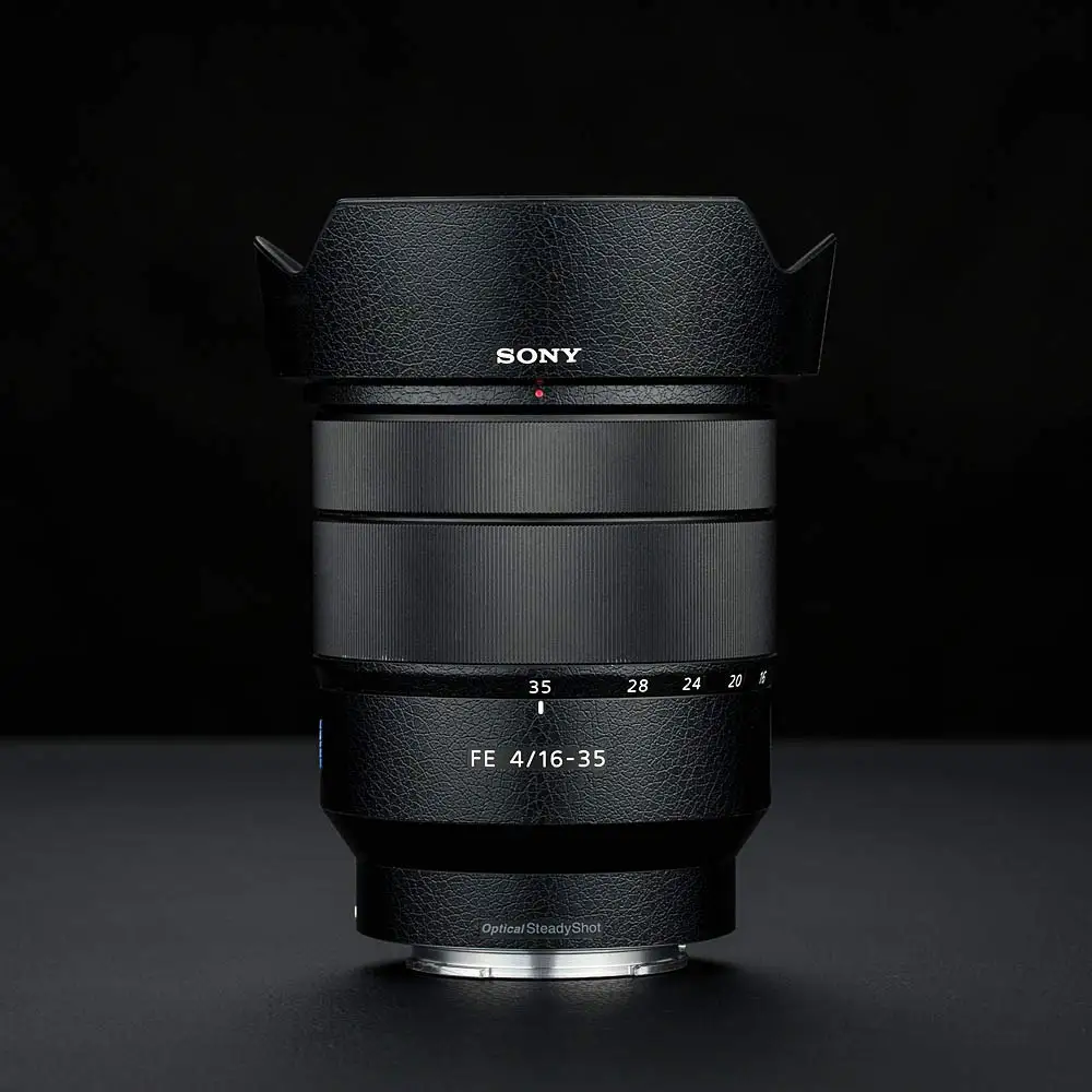 Анти-Царапины с текстурой под кожу защитная пленка протектор для Sony T FE 16-35 мм F4 ZA