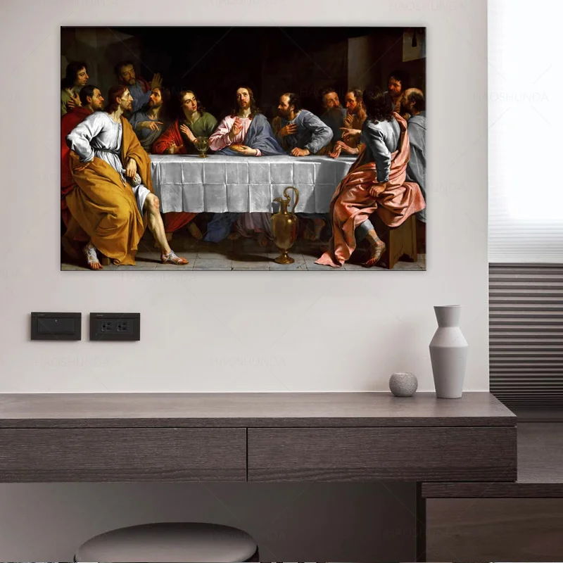 Картины на холсте для украшения стен Настенная картина с изображением Иисуса