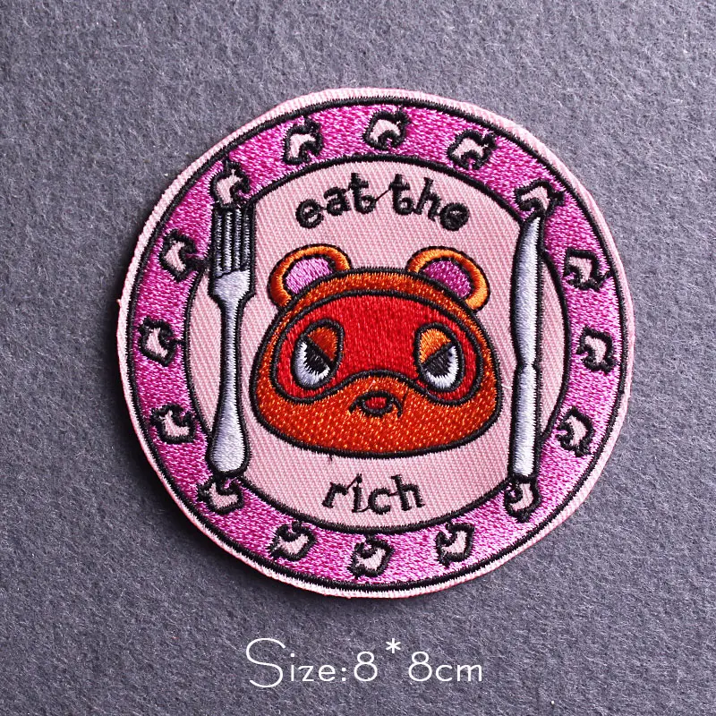 

Diy Joker/Faceless Man Embroidered Patches For Clothing Iron On Patches On Clothes Alien Animal Patch Stickers Jacket Applique