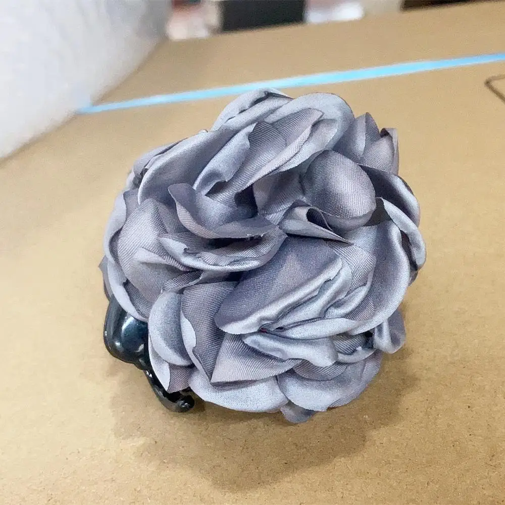 Большой пион Краб заколка для волос цветок когти конский хвост украшения женские