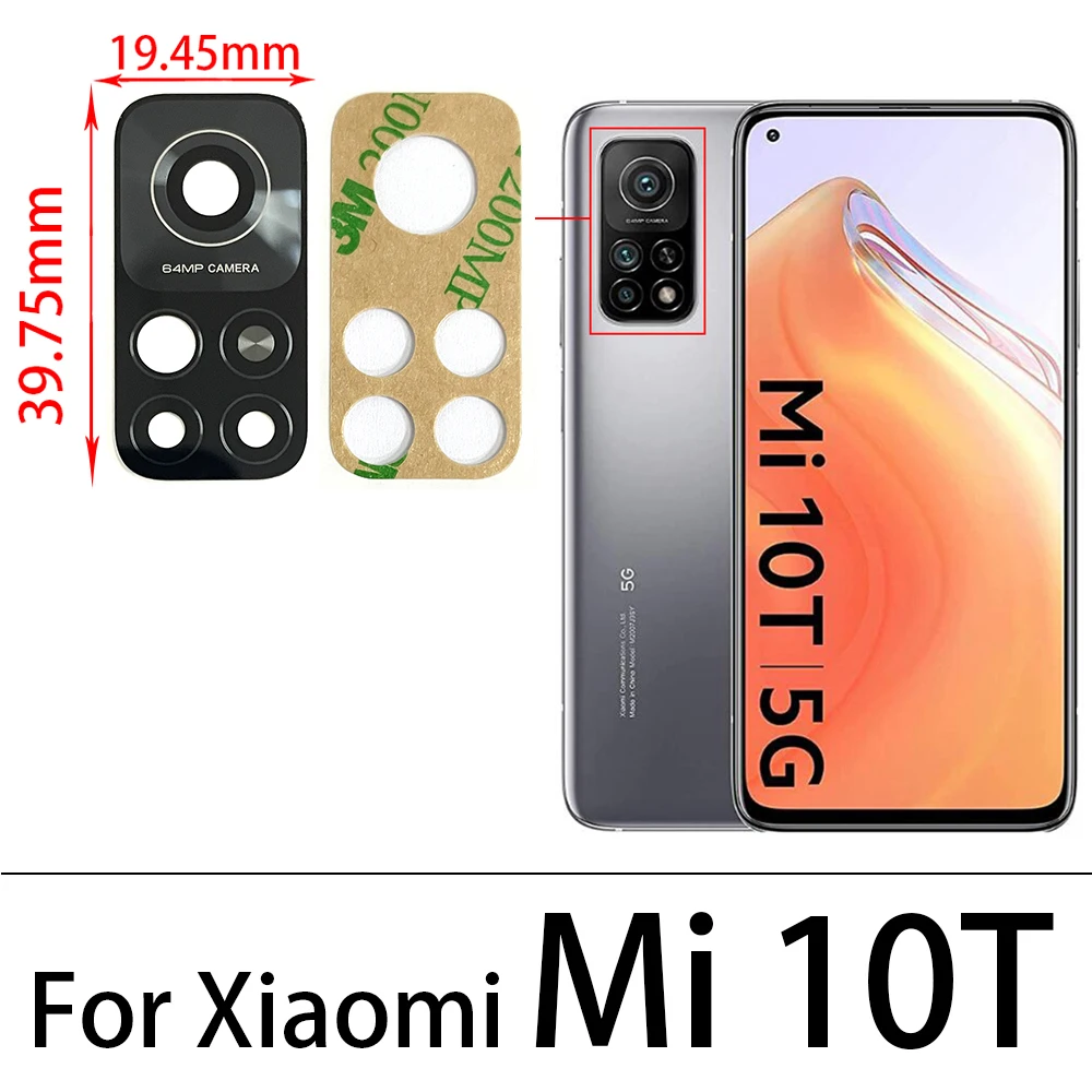 New For Xiaomi Mi 9 Mi9 Se Mi9 Mi 9T 10T Note 10 11 Lite Poco X3 NFC / Poco F3 Rear Back Camera Glass Lens With Adhesive Sticker images - 6