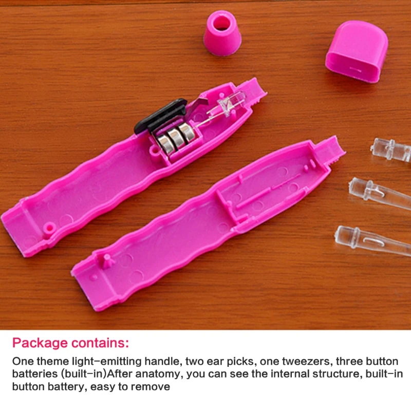 

Инструмент для чистки ушей со светодиодный светильник кой, 4 шт., ложка, вспышка, удалитель ушной серы, светящийся пинцет, безопасные инструм...