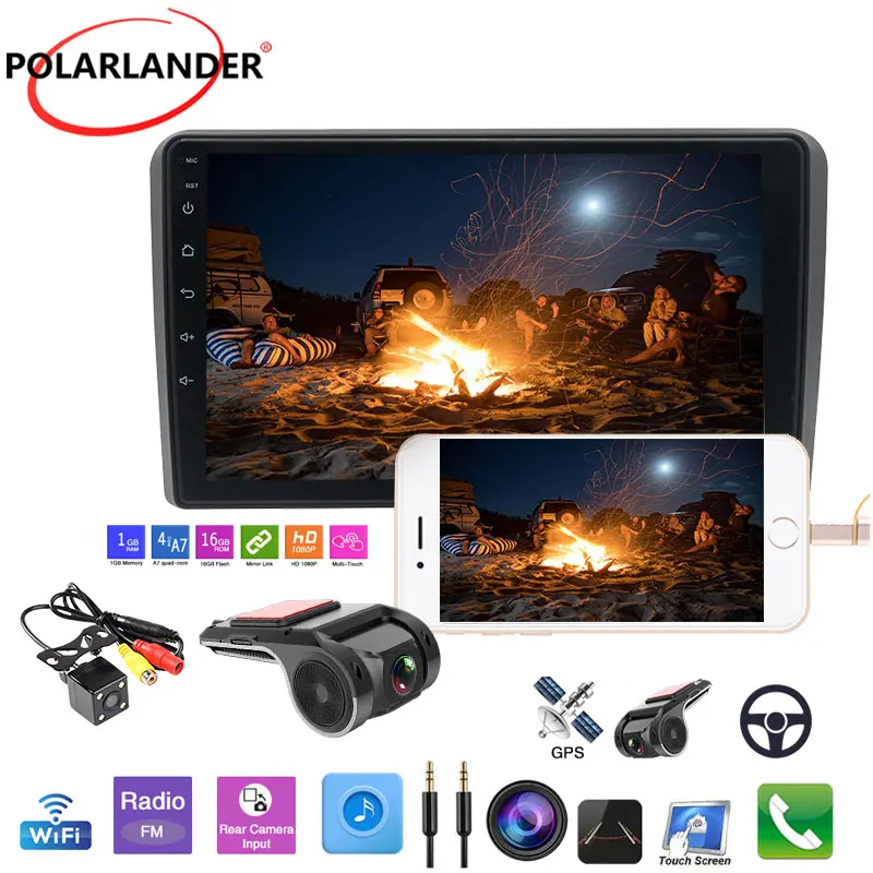 Автомагнитола 9 дюймов 2 Din MP5 плеер Android 1 Гб + 16 ГБ сенсорный экран GPS Wi-Fi Bluetooth 5 0