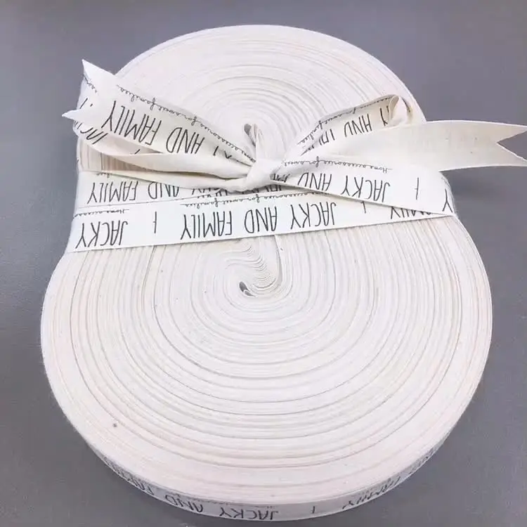 

Custom Gift wrapping accessory custom printed cotton decorative ribbon