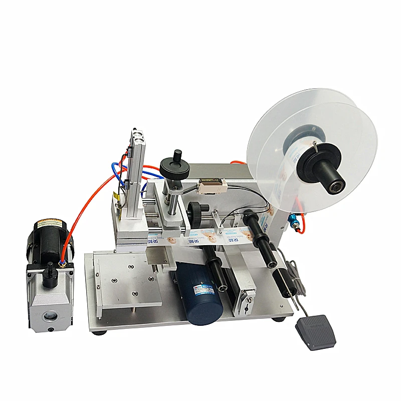 Полуавтоматическая пневматическая плоская этикетировочная машина устройство