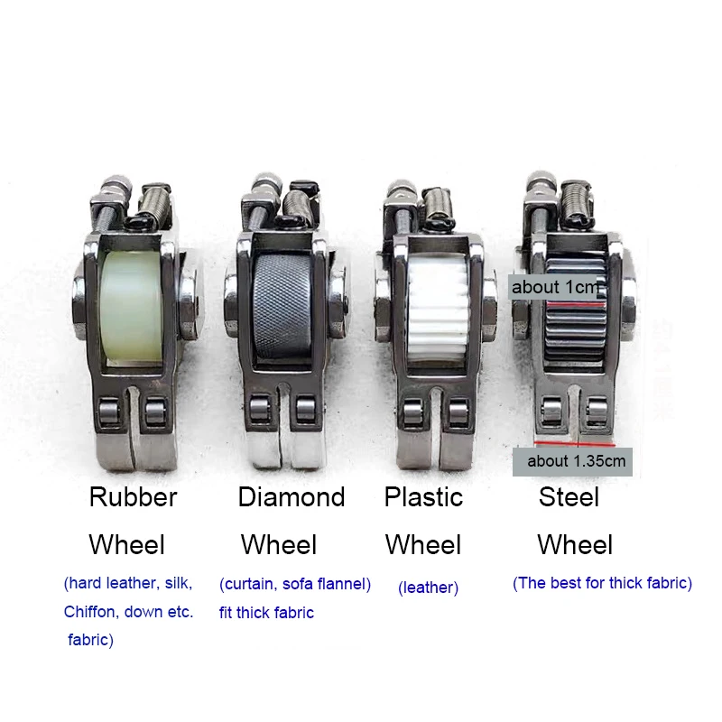 Роликовая прижимная лапка для толстой ткани кожи резины/стали/алмазной певицы