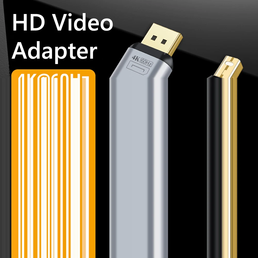 

Переходник с разъемом Type-C «Мама» на HDMI-совместимый с DisplayPort Mini DP «папа», видеоконвертер 4K 60 Гц для ноутбуков на базе Windows и Android