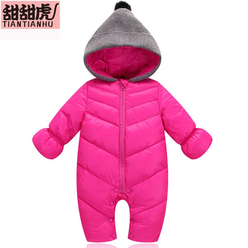 Осенняя теплая одежда для маленьких девочек и мальчиков зимний комбинезон