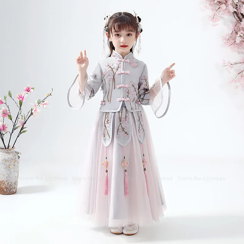 Hanfu/Вечерние платья принцессы на свадьбу для девочек традиционное китайское