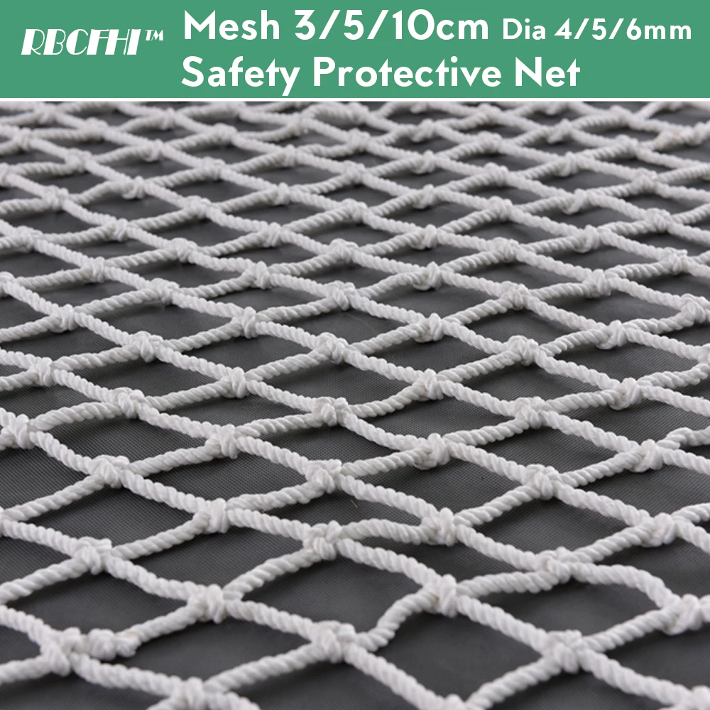 Dia 4/5/6MM Mesh 3/5/10CM Anti-Fall Safety Protective Net Garden Plant Climbing Netting Home Balcony Railing Fence Protection